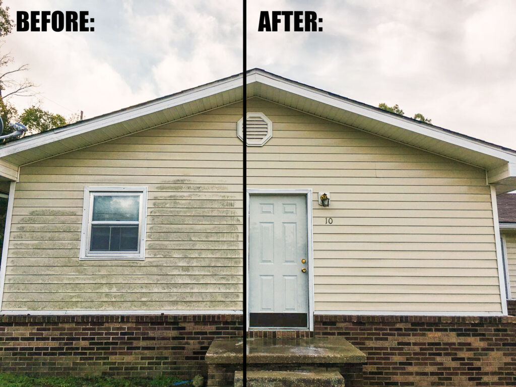 House washed before and after