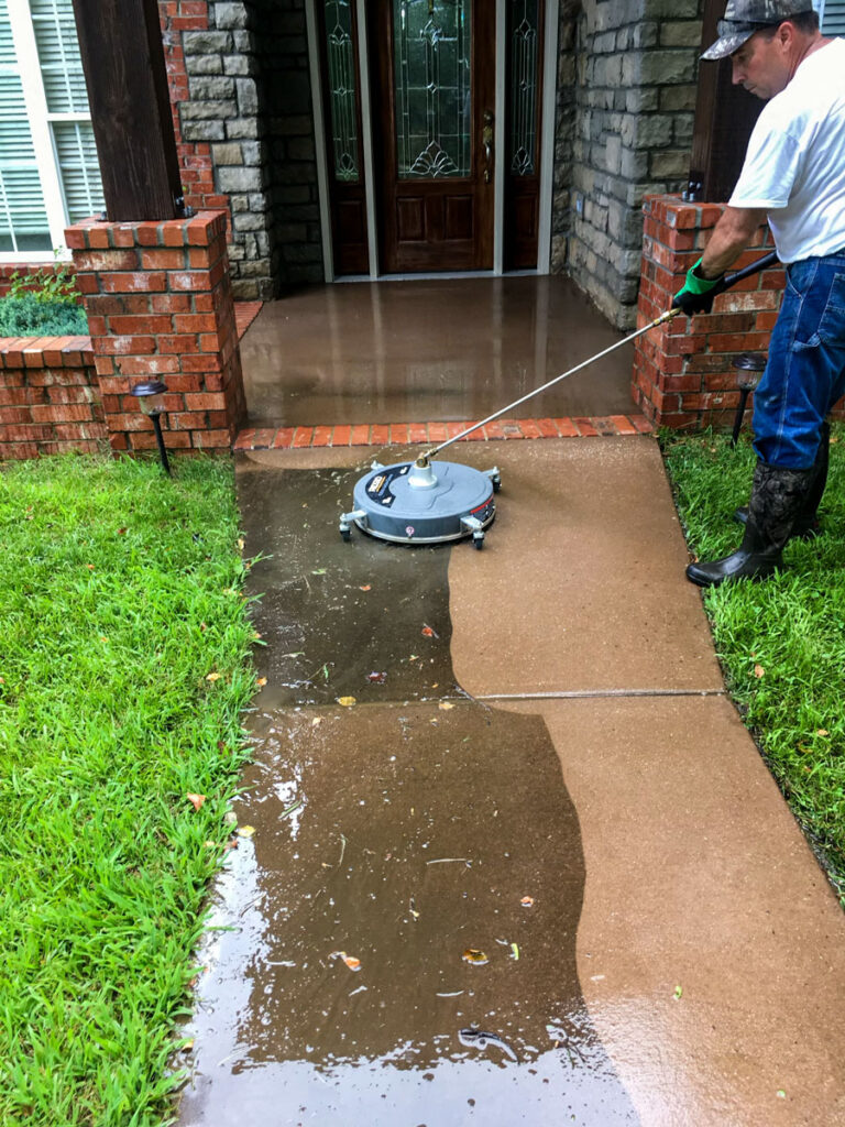 Pressure Washing Sidewalk